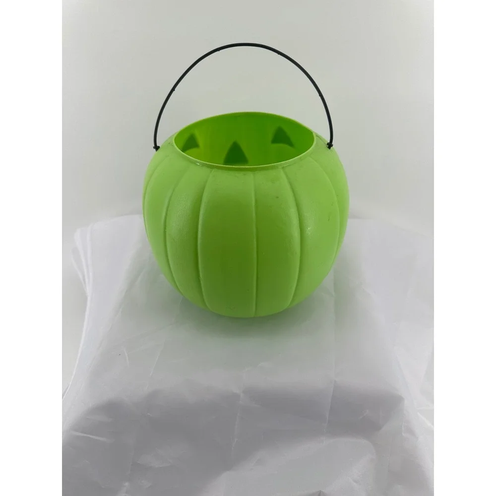 General Foam Plastics Green Halloween Jack-O-Lantern Pumpkin Trick or Treat Pail